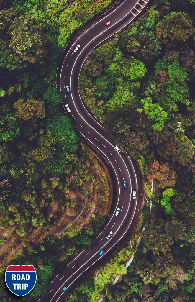Top View of Image with winding road