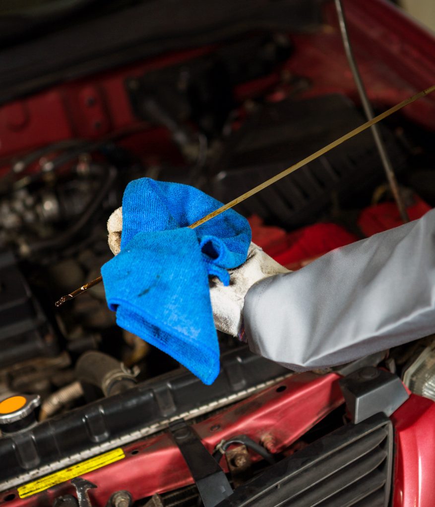 Checking Engine Oil dipstick