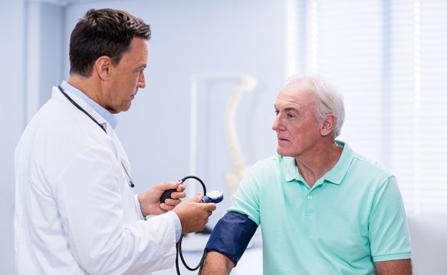 Man getting a health screening
