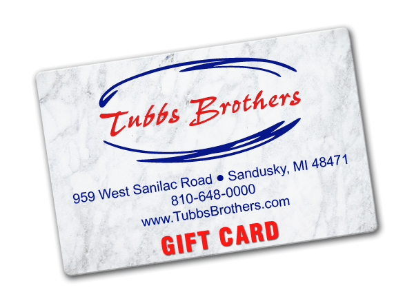  Tubbs Gift Card Image 